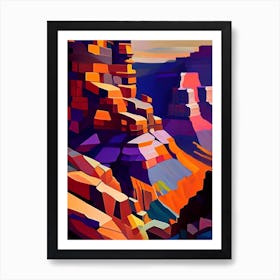 Grand Canyon National Park United States Of America Cubo Futuristic Art Print