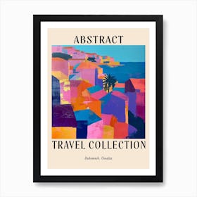 Abstract Travel Collection Poster Dubrovnik Croatia 1 Art Print