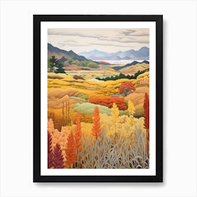 Autumn National Park Painting Fuji Hakone Izu National Park Japan 2 Art Print