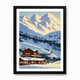 Beaver Creek, Usa Ski Resort Vintage Landscape 1 Skiing Poster Art Print
