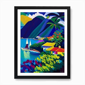 Ilhabela Brazil Colourful Painting Tropical Destination Art Print