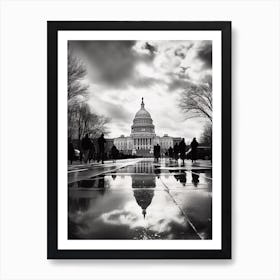 Washington Dc, Usa, Black And White Analogue Photograph 1 Art Print