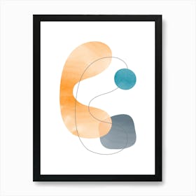 Boho lines and shapes 3 Art Print