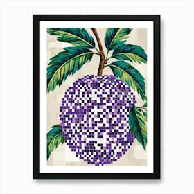 Purple Mango Art Print