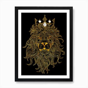 Lion King With Crown Art Print