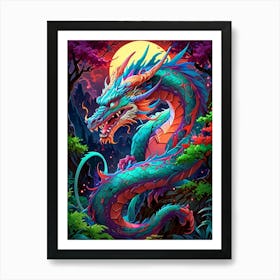 Dragon In The Forest 2 Art Print