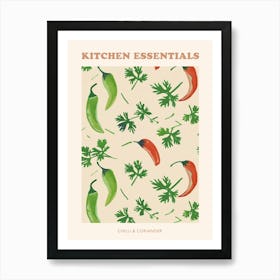 Chilli & Coriander Pattern Poster Art Print