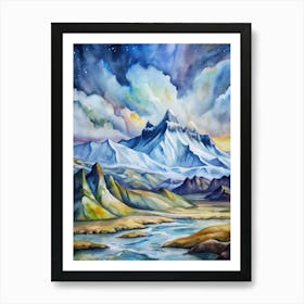 Van Gogh Vatnaj Kull National Park Iceland (1) Art Print