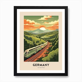 The Westweg Germany 2 Vintage Hiking Travel Poster Art Print