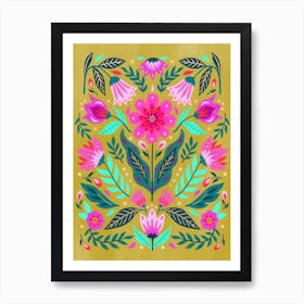 Folk Meadow Art Print