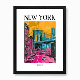 Brooklyn New York Colourful Silkscreen Illustration 4 Poster Art Print
