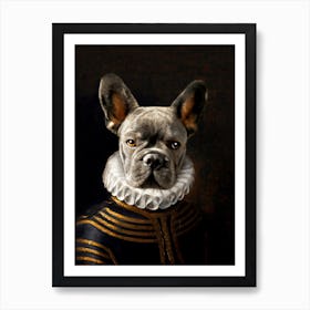 Mr Maximilian The Bulldog Pet Portraits Art Print
