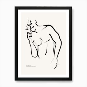 Man Holding A Flower Art Print