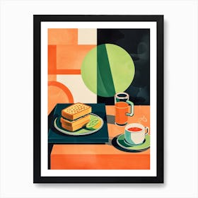 Art Deco Breakfast Art Print