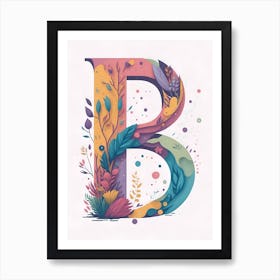 Colorful Letter B Illustration 9 Art Print