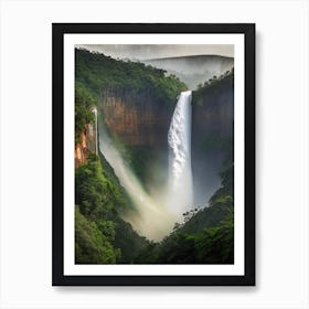 Jog Falls, India Realistic Photograph (3) Art Print