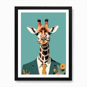 Giraffe In A Suit (27) Art Print