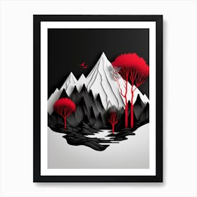 Minimal mountains Art Print