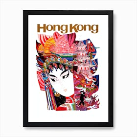 Geisha From Colorful Hongkong Art Print