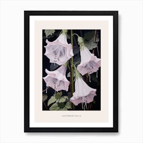 Flower Illustration Canterbury Bells 3 Poster Art Print