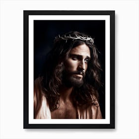 Color Photograph Of Jesus Christ Art Print