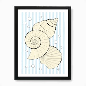 Yellow Shells Art Print