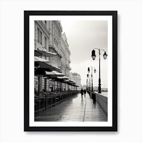 Marseille, France, Mediterranean Black And White Photography Analogue 3 Art Print