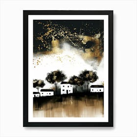 Black And Gold 39 Art Print