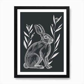 Belgian Hare Minimalist Illustration 4 Art Print