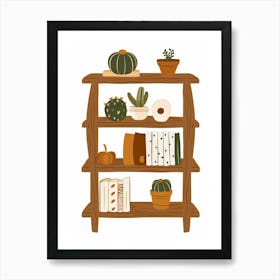 Cactus Shelf Art Print