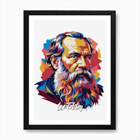 Leo Tolstoy 01 Portrait WPAP Pop Art Art Print