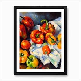 Habanero Pepper 2 Cezanne Style vegetable Art Print