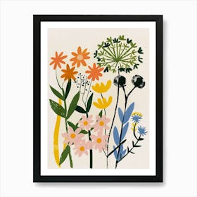 Painted Florals Queen Annes Lace 1 Art Print