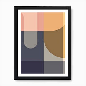 Colourful Curves B Art Print