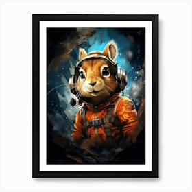 Squirrel In Space Art Print