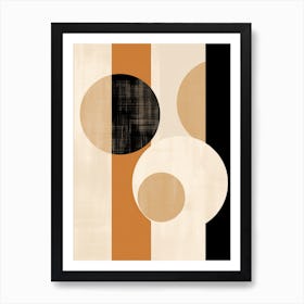 Sands Of Serenity; Beige Mid Century Zen Art Print