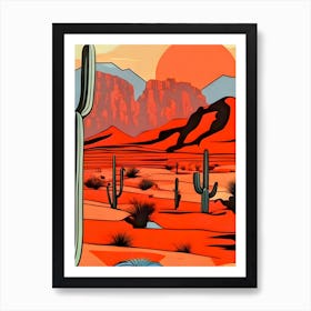 Cactus Desert 1 Art Print