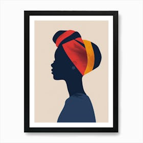 Silhouette Of African Woman 24 Art Print