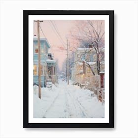 Dreamy Winter Painting Toronto Canada 1 Art Print