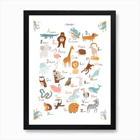 Abc Animals Art Print