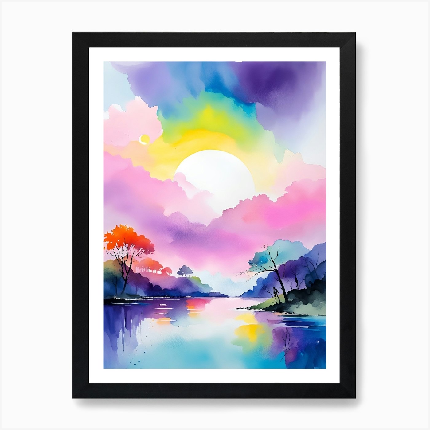 Watercolor Landscape Painting 2 Canvas Print