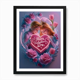 Happy Valentine'S Day card Art Print