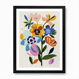 Painted Florals Orchid 1 Art Print