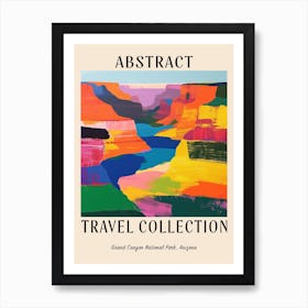 Abstract Travel Collection Poster Grand Canyon National Park Arizona 1 Art Print