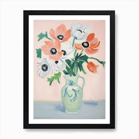 A Vase With Anemone, Flower Bouquet 2 Art Print