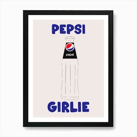 Pepsi Girlie Simple Fun Kitchen Art Print