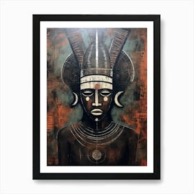 Berber Brilliance - African Masks Series Art Print