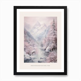 Dreamy Winter National Park Poster  Berchtesgaden National Park Germany 4 Art Print