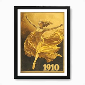 Aihrgdesign A Vintage Art Poster Of A 1910 Modern Dance Perfo 3aa43675 3d8a 49af Aa7f F6dfdea80390 3 Art Print