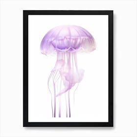 Mauve Stinger Jellyfish Simple 2 Art Print